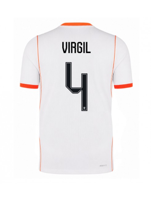 Nederländerna Virgil van Dijk #4 Replika Borta Kläder VM 2026 Kortärmad Nederländerna Virgil van Dijk #4 Replika Borta Kläder VM 2026 Kortärmad